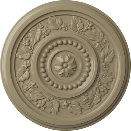 Ekena Millwork Marseille Ceiling Medallion (Fits Canopies up to 4 1/4"), Hnd-Painted Gobi Desert, 16 1/8"OD x 5/8"P CM16MAGDF